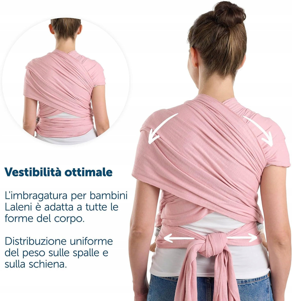 LALENI elastisches Tragetuch für Babys bis 15 kg