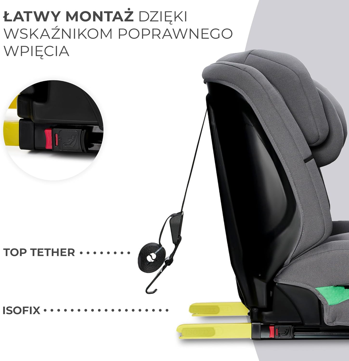 KINDERKRAFT SAFETY FIX 2 i-Size seggiolino auto 9-36kg gr 1/2/3 ISOFIX
