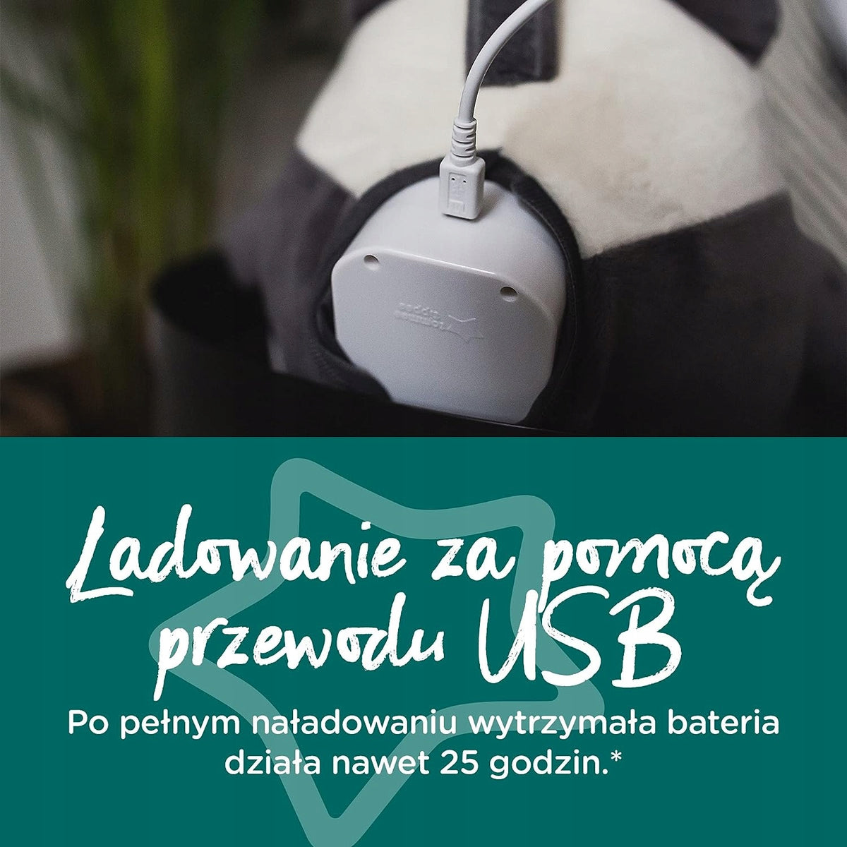TOMMEE TIPPEE Pip the Panda PRZYTULANKA lampka dźw. z ładowaniem USB i baterią do 25 godzin