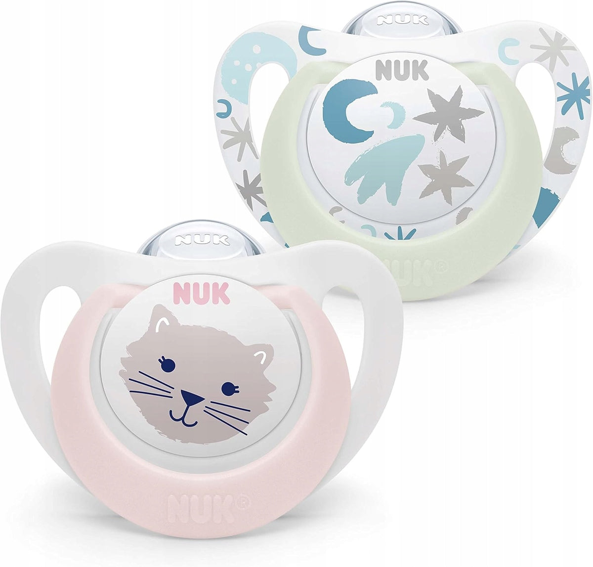NUK STAR Day&Night suzetă liniștitoare x2 0-6 luni