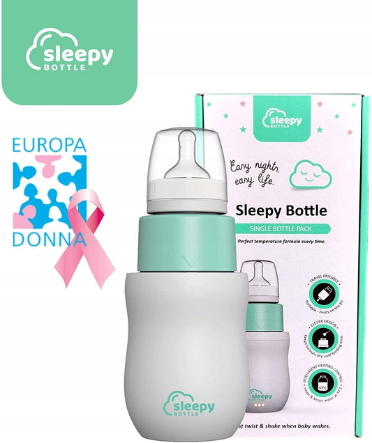 SLEEPY BOTTLE kezdő szett cumisüveg-melegítővel