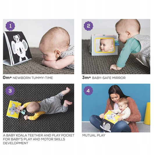 TAF TOYS livro sensorial contrastante ESPELHO