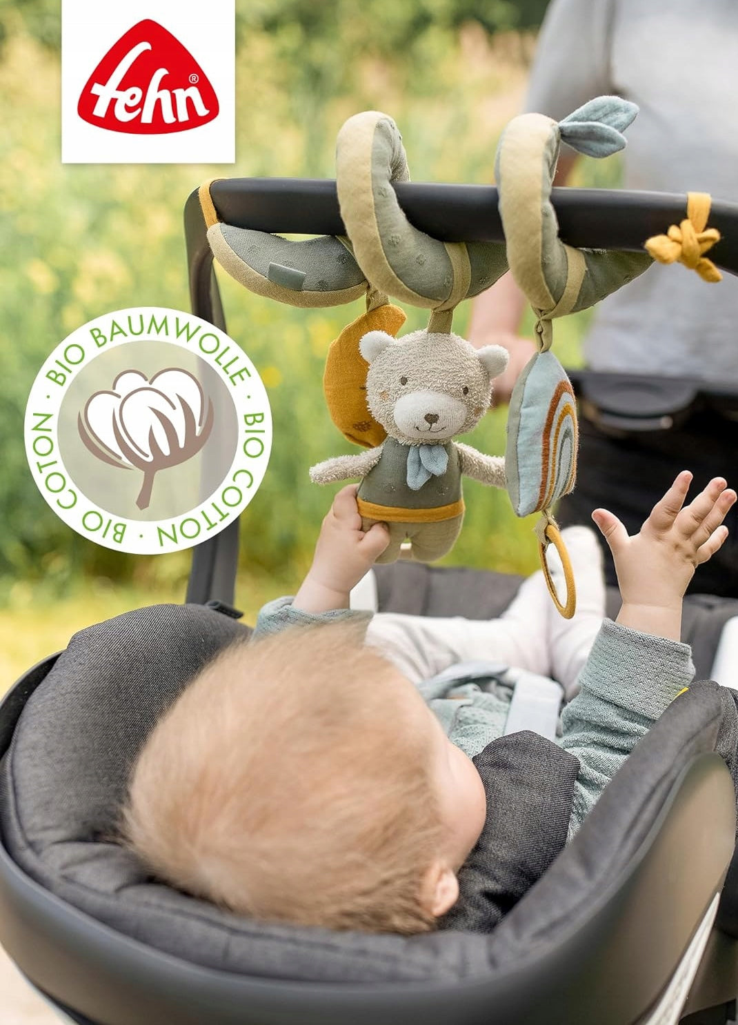 FEHN Natur Bear spiral with toys for w�, st, car seat
