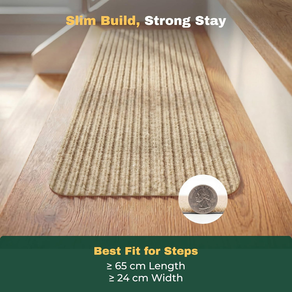 MBIGM autocolante antiderapante pentru scări 15 buc. 20x65 cm