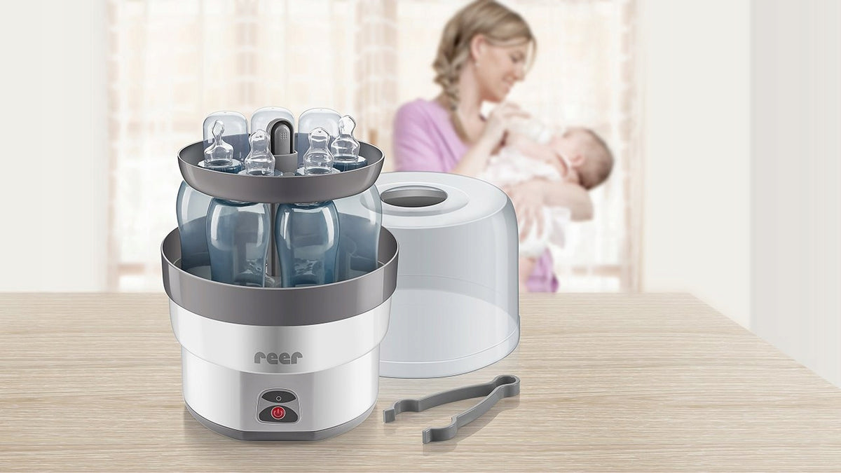 REER VapoMax gőzsterilizáló 6 üveghez + csipesz