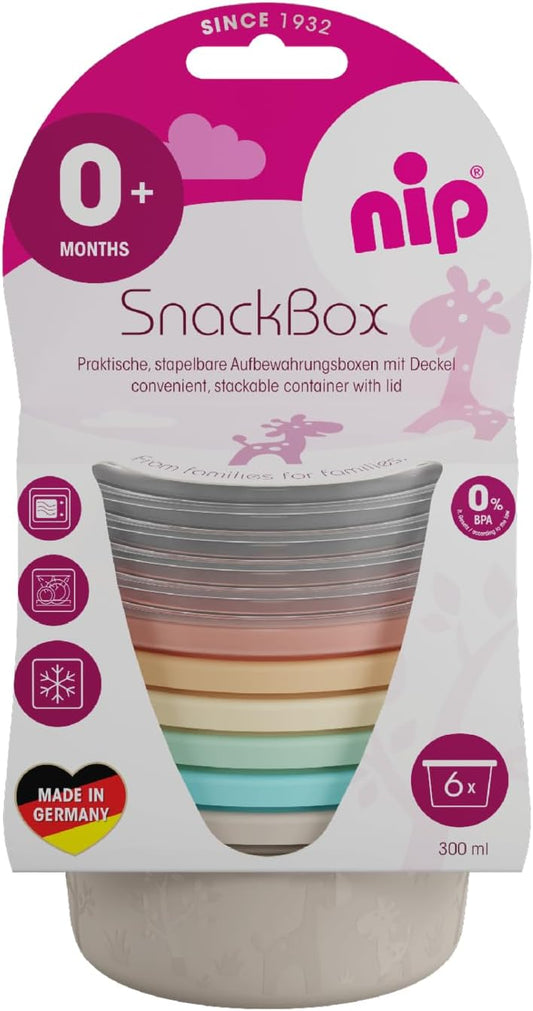 Snackbox recipiente con tapa 6 x 300 ml