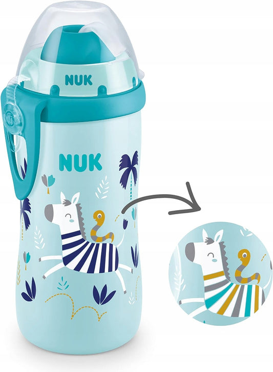 NUK Flexi Cup sticlă cu pai 300 ml efect cameleon
