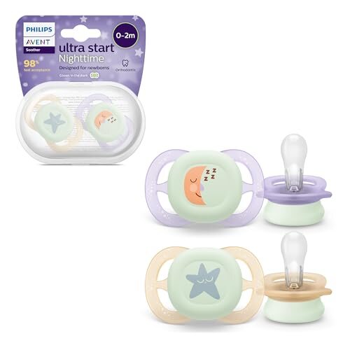 Philips Avent Ultra Start Night suzetă pentru nou-născut x2