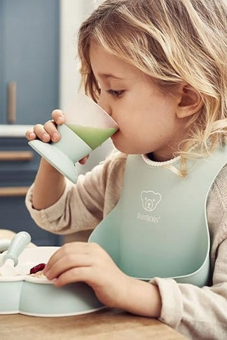 BABYBJORN bavetă din silicon cu buzunar x2