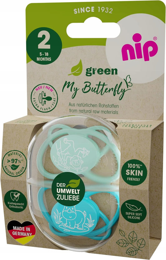 NIP My Butterfly GREEN suzetă liniștitoare x2 5-18 luni