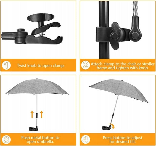 WINLOAD umbrelă de protecție pentru cărucior diametru 73 cm raze UV impermeabil