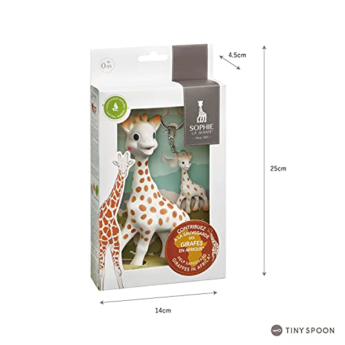 GIRAFĂ SOPHIE set de jucărie pentru dentiție cu breloc