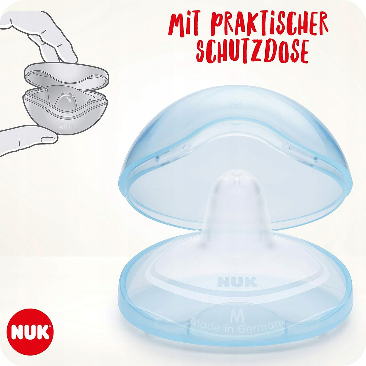 NUK nakładki osłonki na sutki do karmienia 20mm roz.M x2