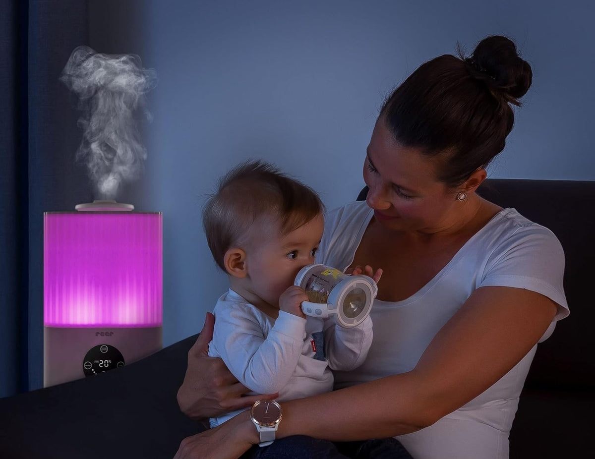 REERultrasonic air humidifier + remote controlage 0 +colour whitedimensions 18.5 x 18.5 x 29 cmcapacity 5.5