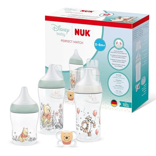 NUK Perfect Match set de biberoane anticolici 0+ 4 piese DISNEY