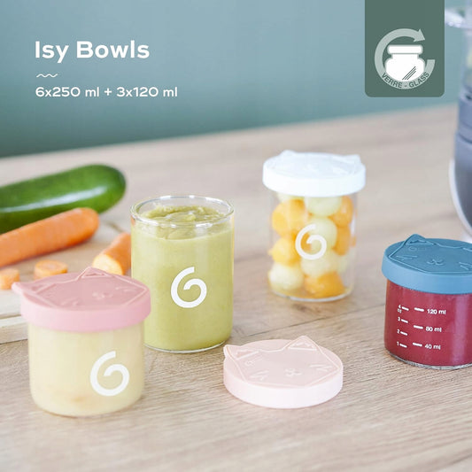BABYMOOV ISY BOWLS skleněné nádoby 6x250 3x120
