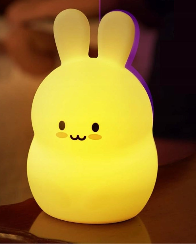 LUMIE PETS lampada notturna in silicone CONIGLIO + telecomando 9 colori