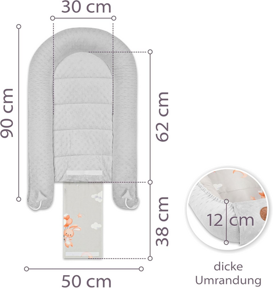 KOKON Baby-Nestchen 90x50 Minky