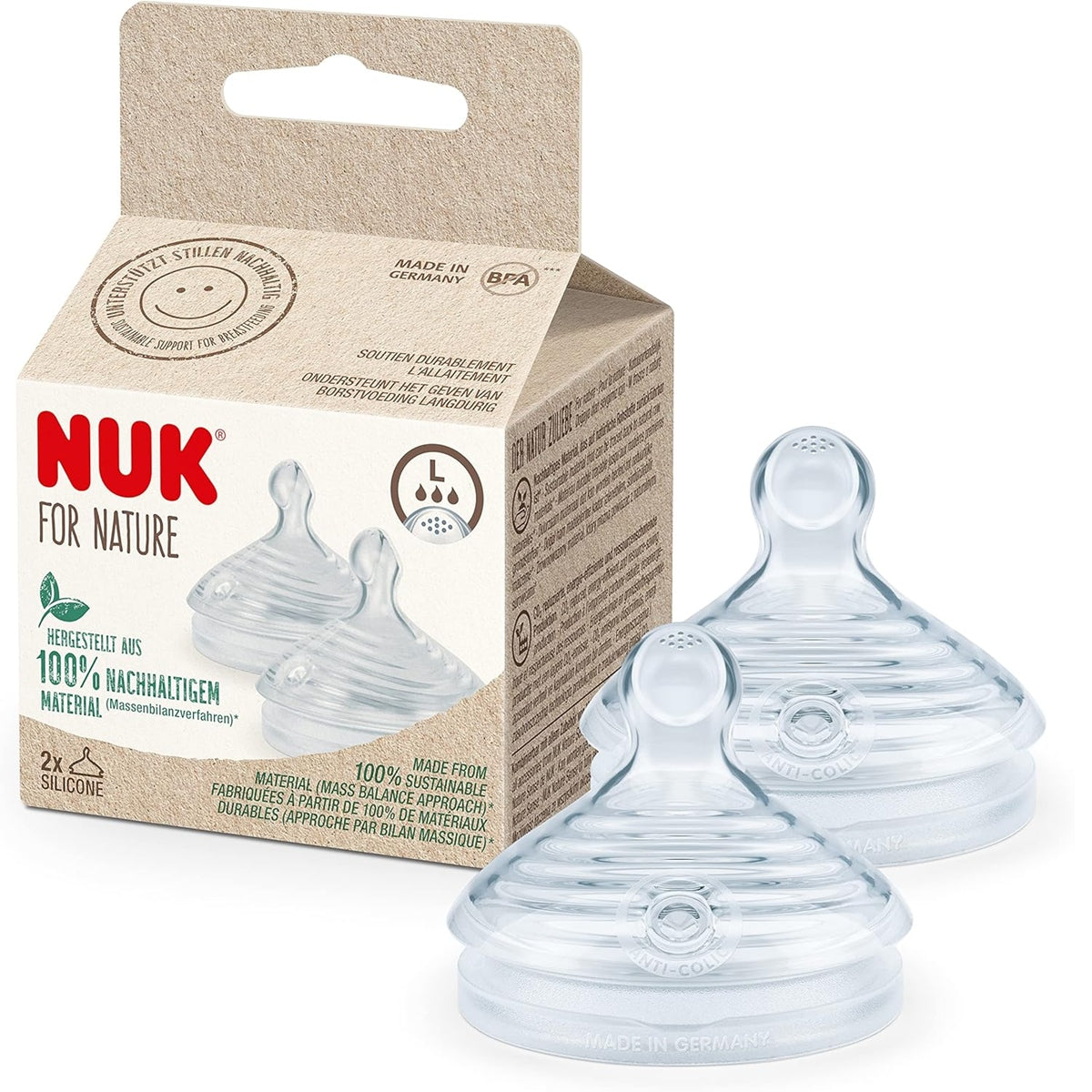 NUK for Nature cumisüveg cumi, 2 db L 18–36 hónap