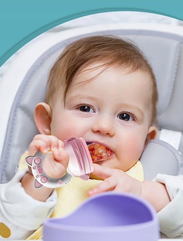 KAIYINGXIN anneau de dentition distributeur de fruits pour bébés 3-24 mois 2 pièces 8 tétines