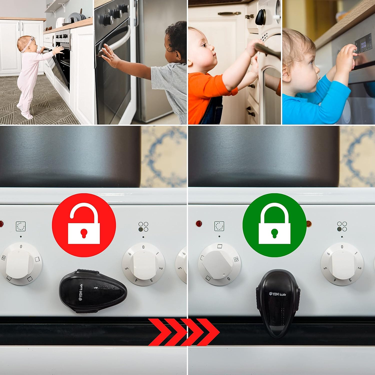 YDM Kids blocare de siguranță pentru ușa cuptorului 1 bucată
