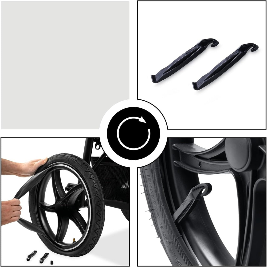 HAUCK súprava na kočík RUNNER 2x duša 16" + 1x duša 12" + 2 páky