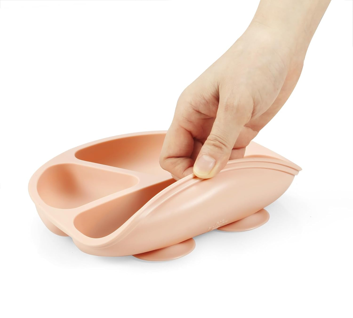 PANDAEAR ensemble en silicone : 2 assiettes compartimentées, 2 cuillères, 2 fourchettes