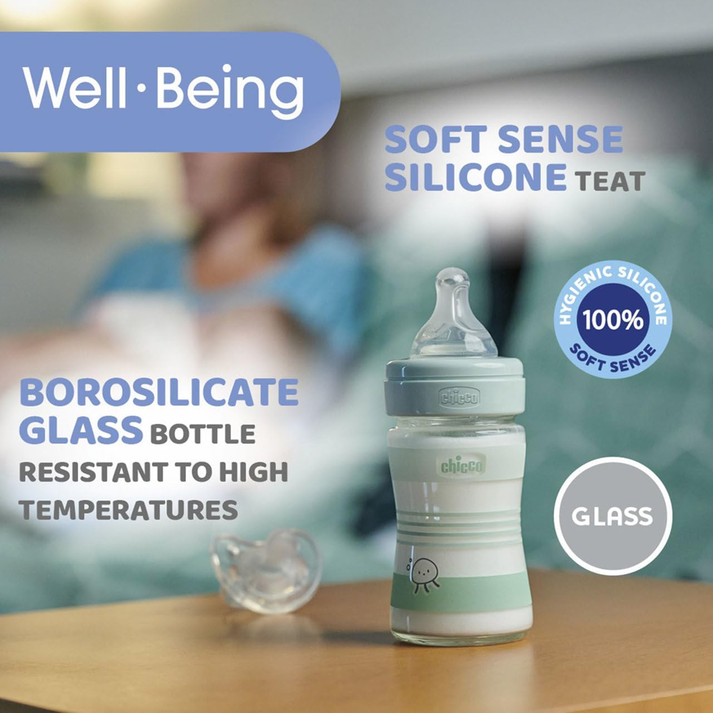 CHICCO sticlă Well Being 0m+ 150ml STICLĂ