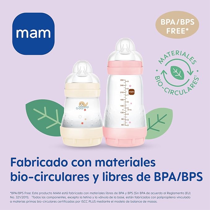 MAM Easy Start biberon anticolici 260 ml 2m+ x2