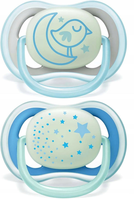 PHILIPS AVENT Ultra Air Night suzete x 2 6-18 luni care strălucesc
