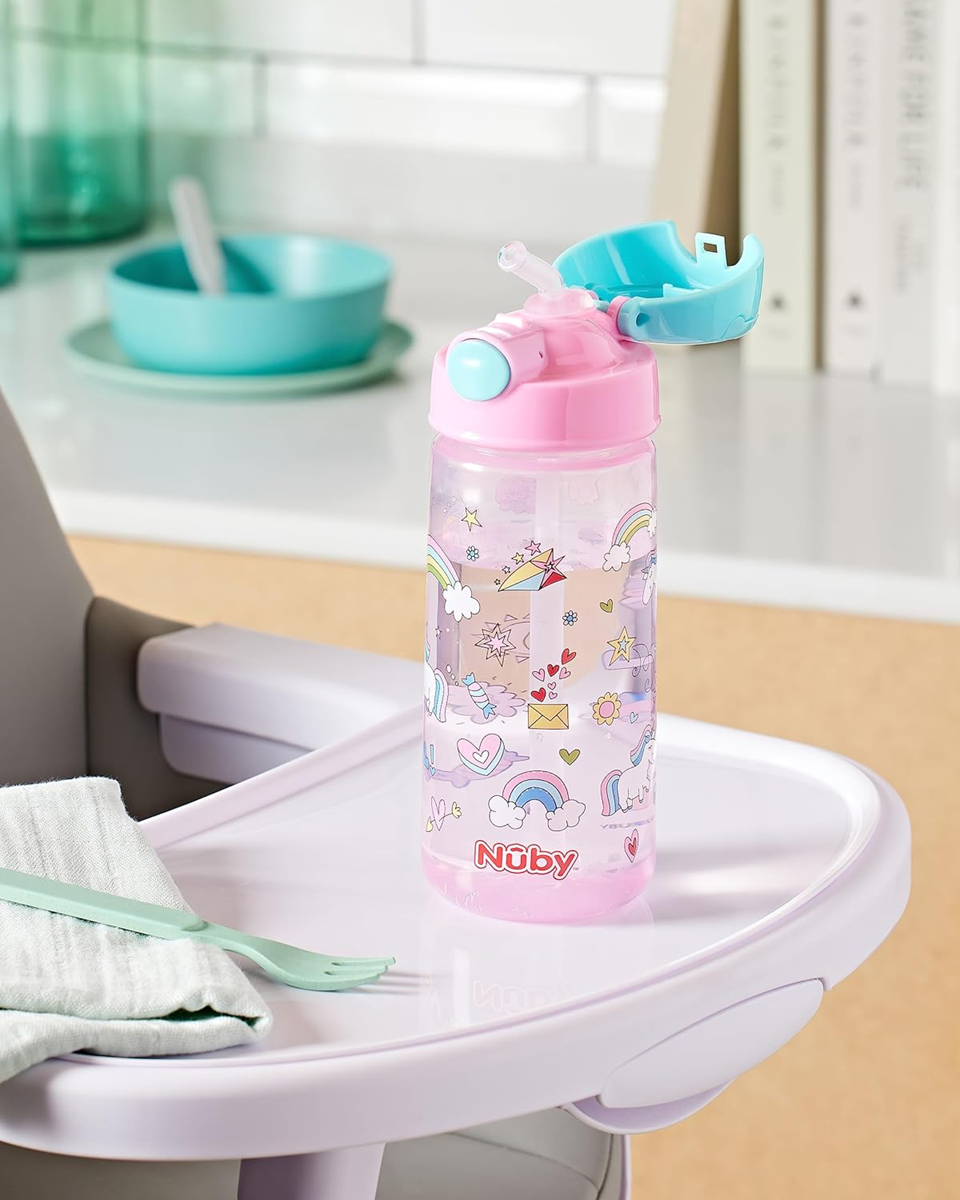 NUBY Straw Cup tritan-drikkedunk med sugerør 4 l+ 540 ml