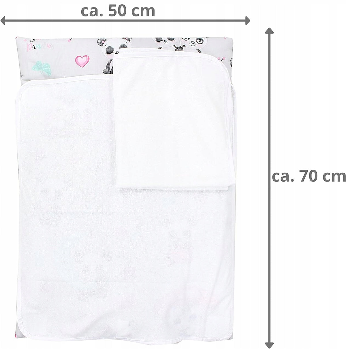 TUPTAM salteluță de înfășat moale cu 2 huse 75x50 cm