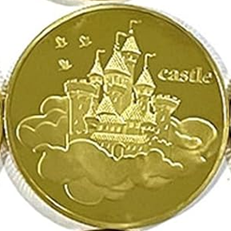 BRADOC Zahnfee vergoldete Metallmünze für unter das Kopfkissen 4 cm SCHLOSS