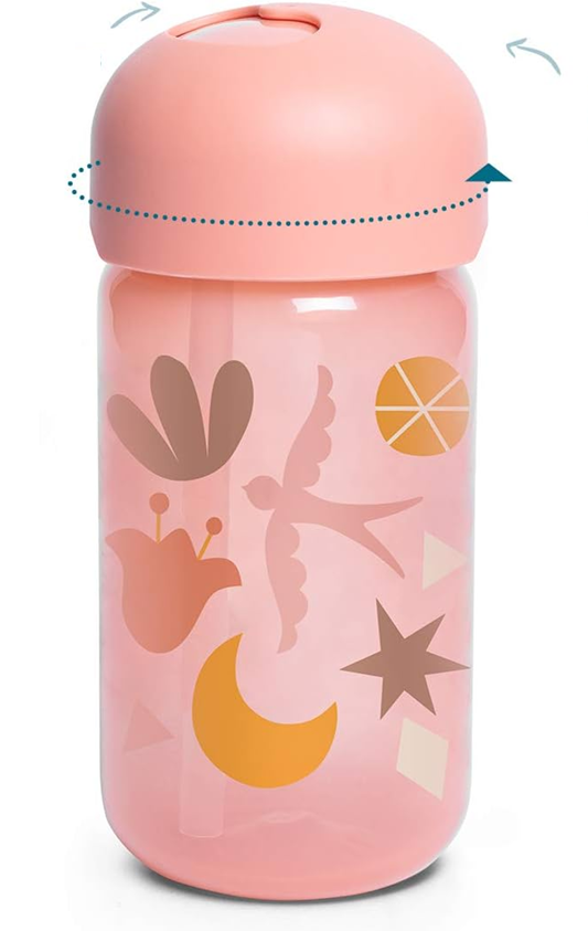 SUAVINEX Straw Trainer Cup cană anti-vărsare cu pai, 340 ml, 18 luni+