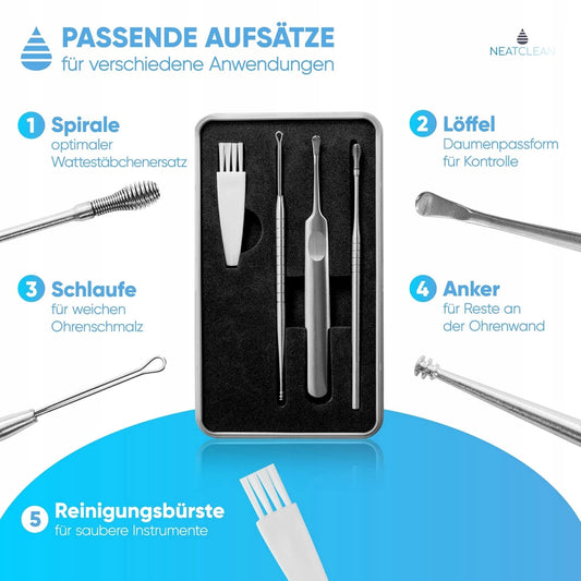 NEATCLEAN set per la cura e la pulizia delle orecchie