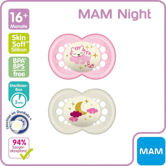 MAM ORIGINAL NIGHT sucette apaisante x2 16m+