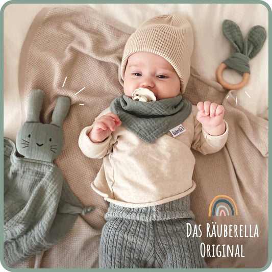NUDU BABY σετ μουσελίνα ΠΑΠΛΩΜΑΤΑΚΙ σαλιάρα ΟΔΟΦΥΙΚΟ