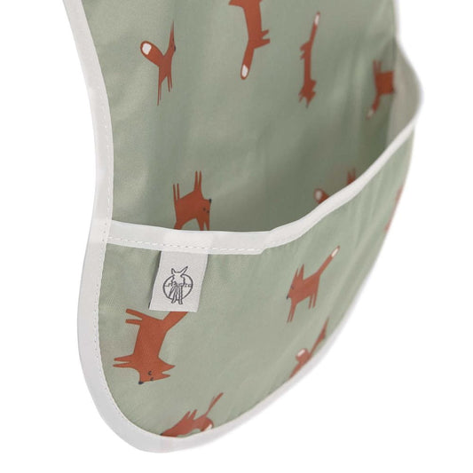 LASSIG bavoir en plastique avec velcro et poche x2 6-24mois
