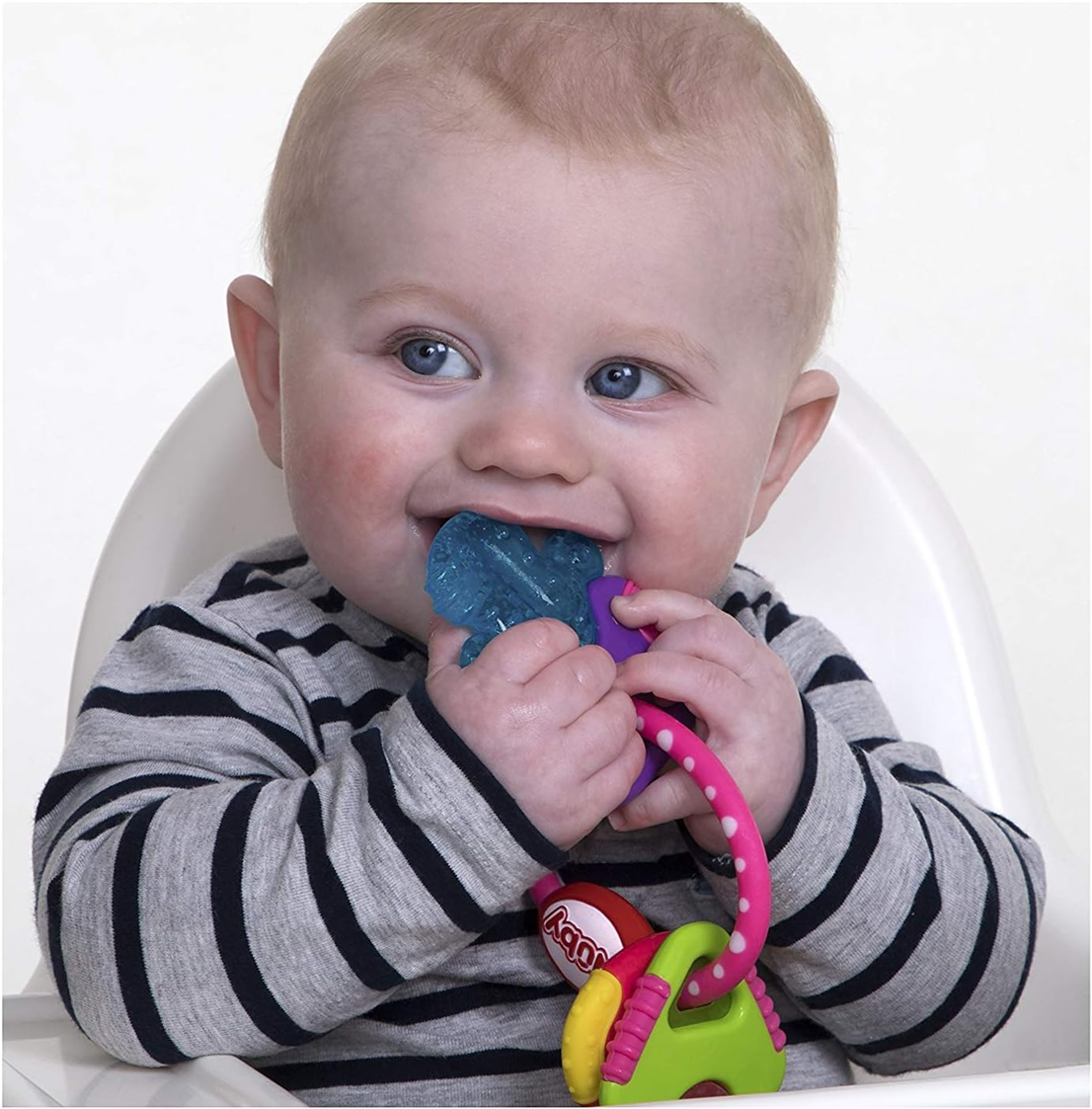 NUBY IcyBite silikonové chladicí kousátko 9 x 14 cm KLÍČE