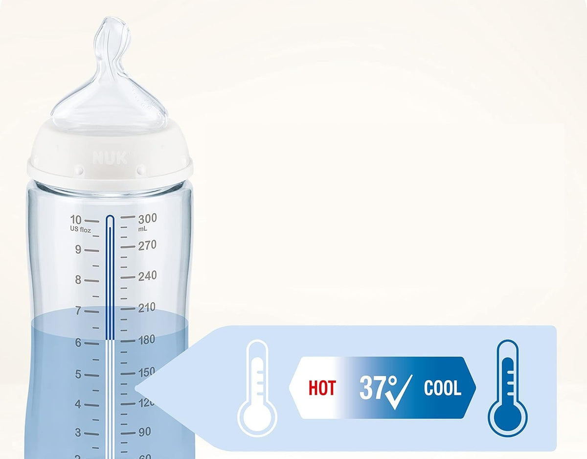 NUK First Choice+ CUMISÜVEG 150 ml 0–6 hónap hőmérsékletjelző