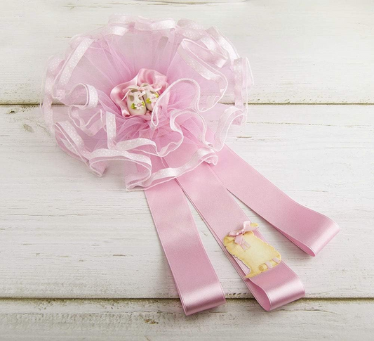 MARELI fundiță pentru nașterea copilului 32 cm ceramică tul satin