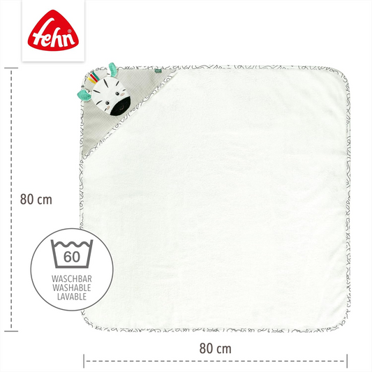 FEHN prosop cu glugă zebră 80x80 cm