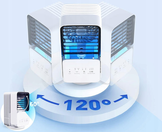 OMISOON Air Cooler mini climatiseur 700 ml avec panneau tactile et lampe