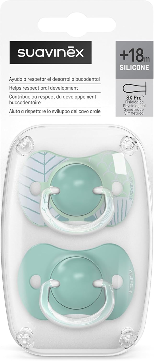 SUAVINEX SX PRO uklidňující dudlík x2 silikon 18m+