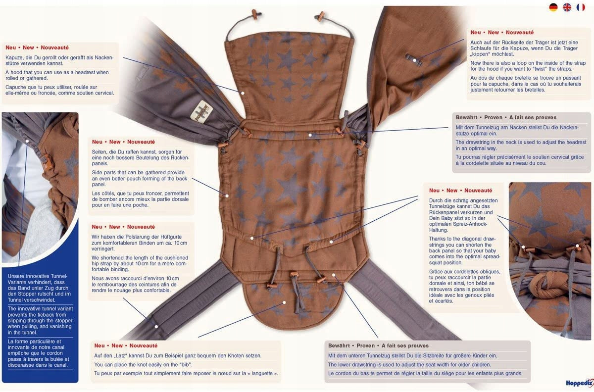 HOPPEDIZ hop-tye marsupiu ergonomic
