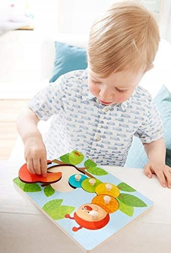 HABA Húsenica Mina puzzle 6 dielov 12 m+ drevo