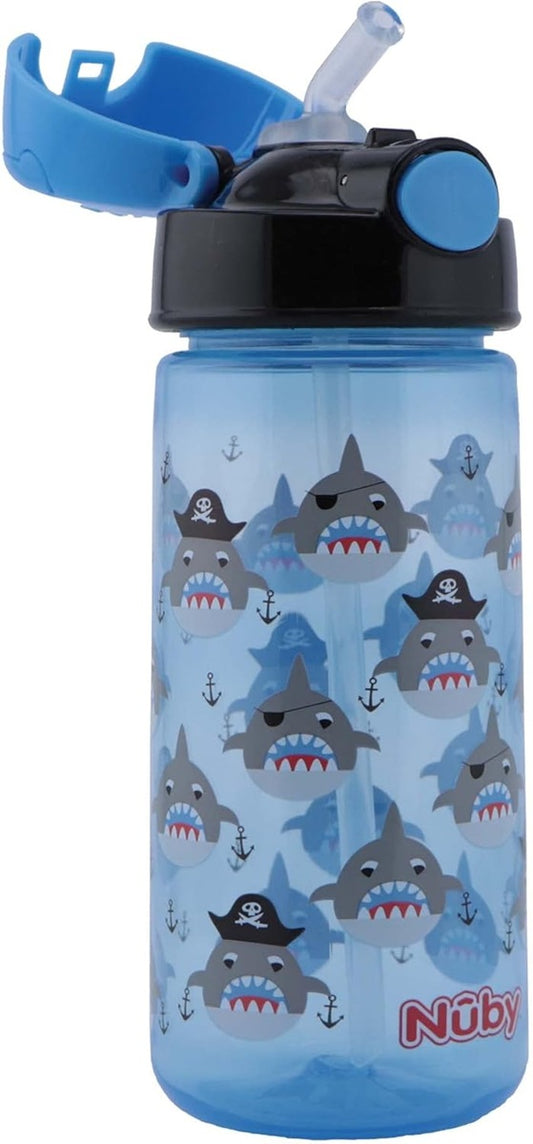 NUBY Ποτήρι με καλαμάκι tritan 4 μηνών+ 540 ml ΚΑΡΧΑΡΙΑΣ