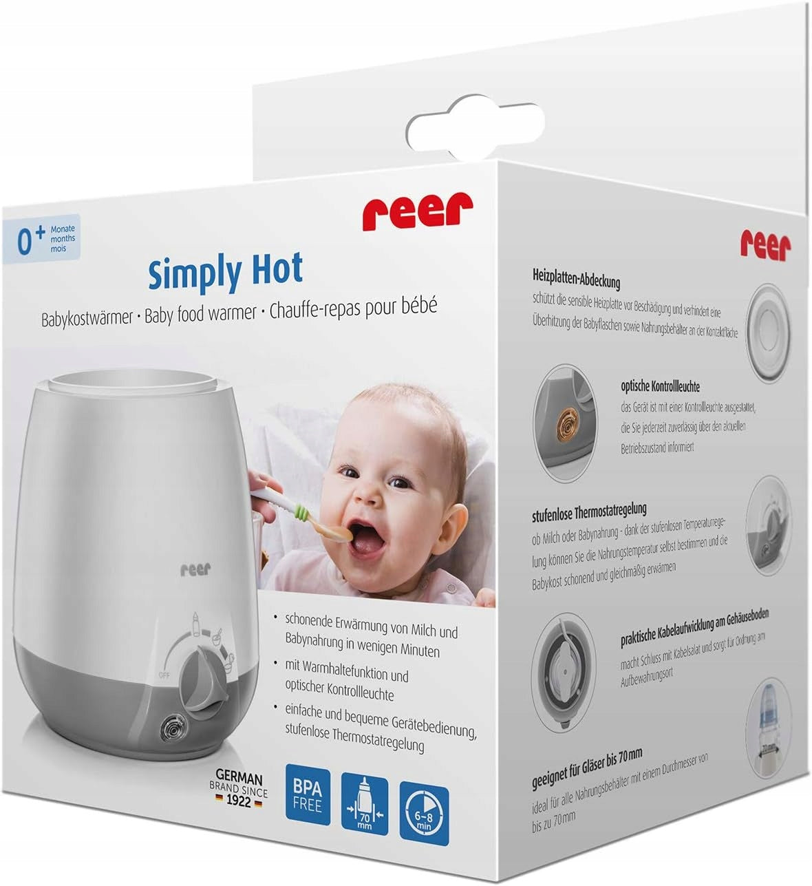 REER SIMPLY HOT chauffe-biberon et chauffe-petits pots