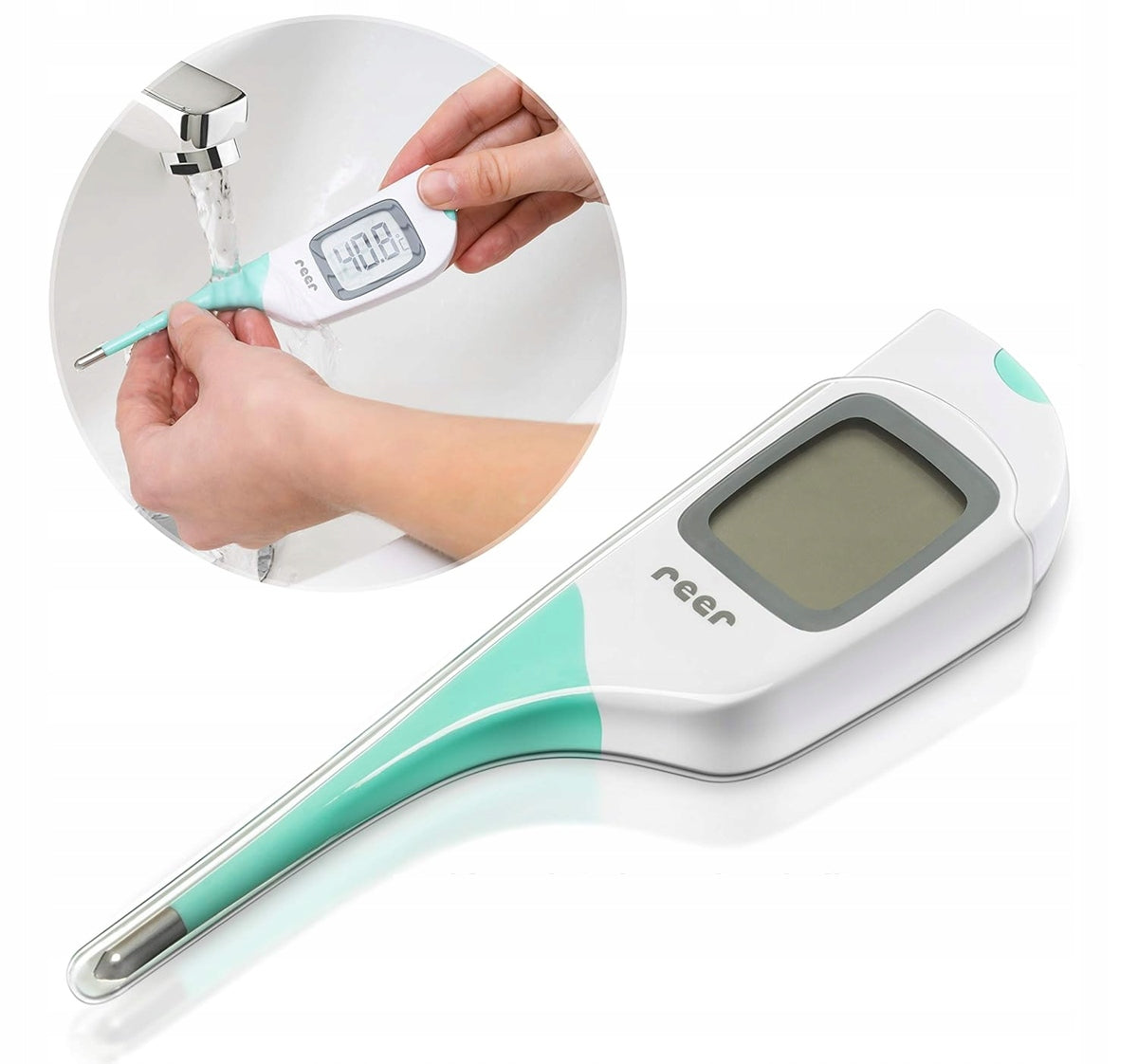 Termómetro electrónico LCD REER ColourTemp con funda
