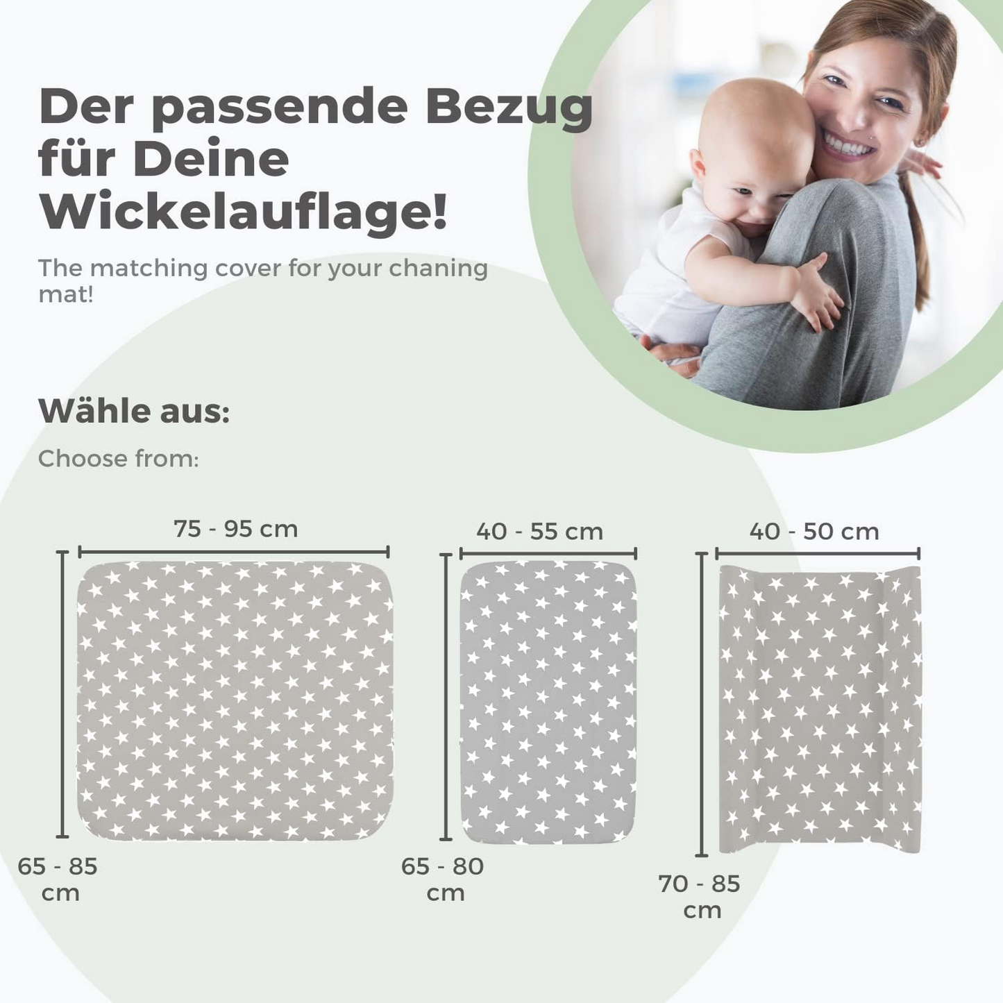 LILLY AND BEN 2x pokrowiec frotte na przewijak 75-95x65-85 L